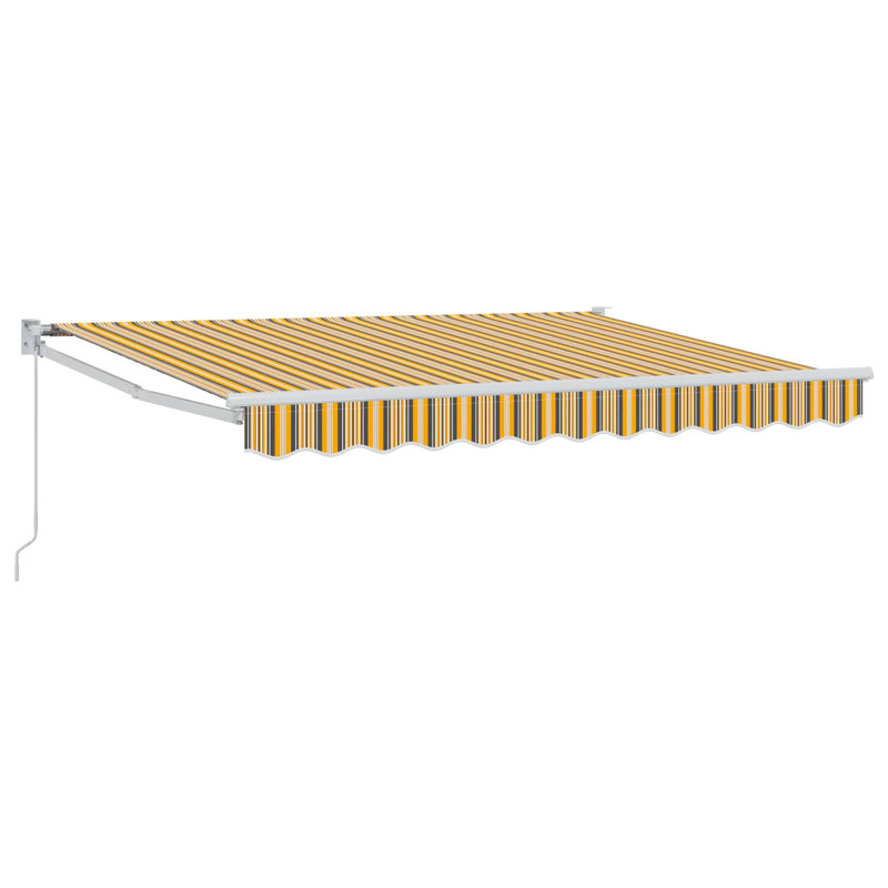 VidaXL Retractable, White/Yellow/Grey