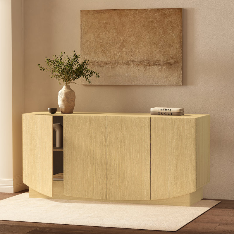 Buffet contemporain 4 portes Ardea, Chêne naturel