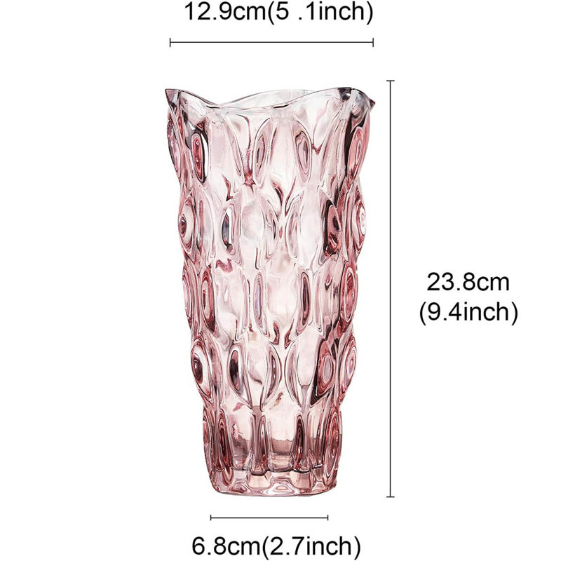 Glass Table Vase, Pink