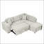 Canapé-lit modulaire en L 86,6 po avec canapé-lit coulissant et repose-pieds mobile-772731417