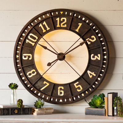 Très grande horloge murale 36 po
