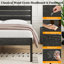 Structure de lit pleine grandeur Alicia avec tête et pied de lit en bois, lit plateforme rustique industriel avec support en acier robuste, aucun sommier requis, rangement sous le lit, sommier anti-bruit, noir-1830588108-1800070355