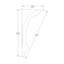 Polyuréthane haute densité, blanc apprêté H 3 1/4 po x l 78 po x P 1 3/8 po