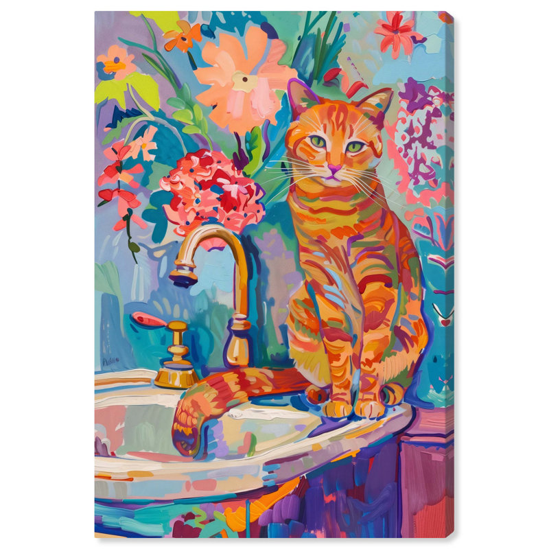 Art de salle de bain Jungle, H 30 po x l 20 po, Toile tendue