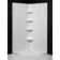 Qwall 36" W x 75.63" H Framed Neo-angle Shower Stall and Base Included