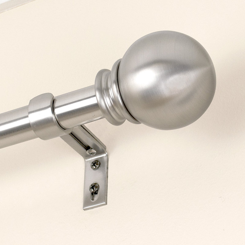 Tringle à rideaux simple 1 po Mesa, Nickel brossé plaqué