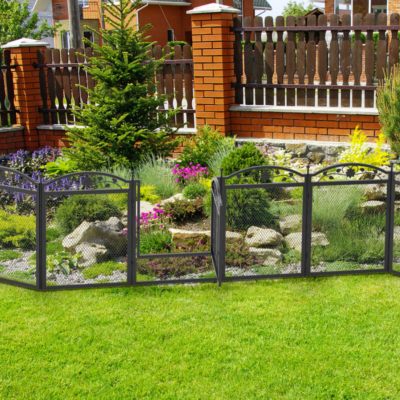 34.6'' H 8 Panel Metal Exercise Pen With Door