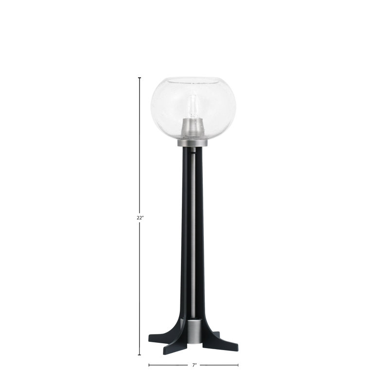 Lampe torchère en métal Sherick, Graphite / noir mat