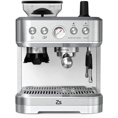 Coffee Machines Espresso with Milk Frother& Grinder, All in One Cappuccino Latte Coffee Maker for Home Kitchen