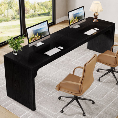 78.7" Long Computer Desk, Wooden 2 Person Desk Double Desk