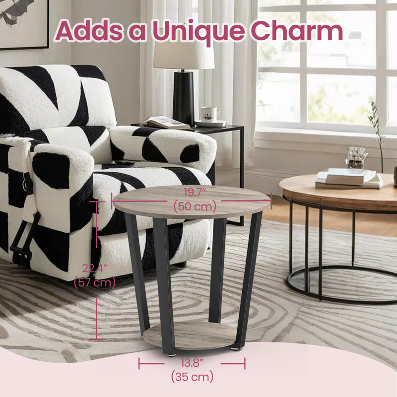 Ashtabula End Table, Heather Greige