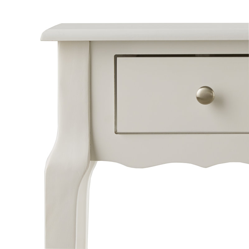 Hague End Table with Storage, White