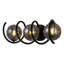 Applique murale 1/3-lumière noir mat, lumière de meuble-lavabo globe en verre fumé bullé, luminaire de couloir de salle de bain industriel rétro, base G9, homologué UL-955825360-955825362