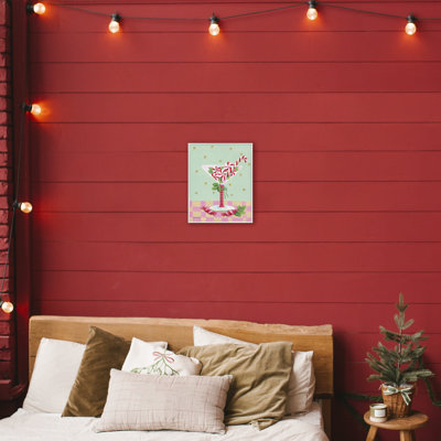 Giclée encadrée festive à la menthe poivrée, design par Diane Kater