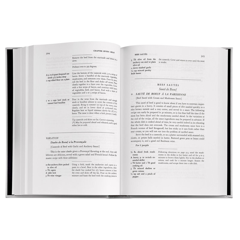 Graphic Image Julia Child Mastering The Art Of French Cooking Coffee Table Book, Leather,Ice