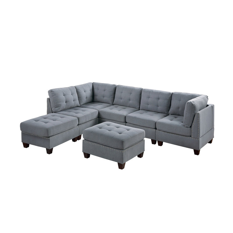 Canapé modulaire contemporain 7 pièces