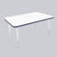 Table rectangulaire d'activités thermofusionnées avec pieds réglables et pivotants standard-113909072-113909079
