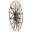 Brown Metal Indoor Outdoor Sun Wall Decor with Colorful Painted Accents