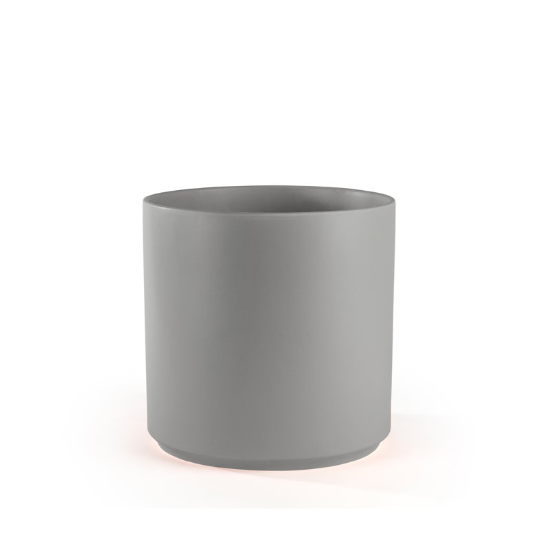 Stoneware Pot Planter, White, 13.5" H x 13.25" W x 13.25" D