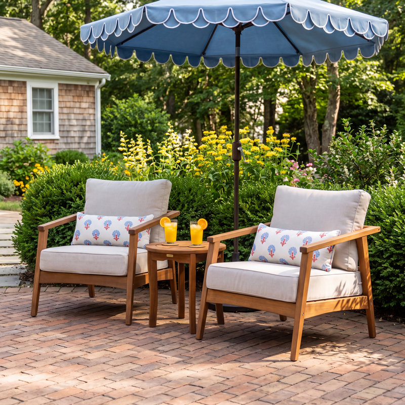 Akiva Eucalyptus 2 - Person Patio Conversation Set