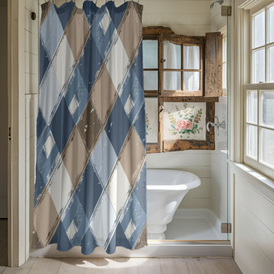 Rideau de douche Blue Ochre - Premium