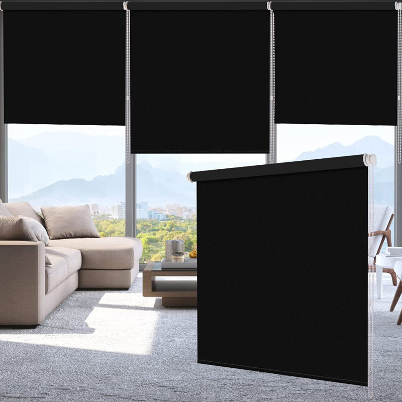 Blackout Roller shade, Gray, 20" W x 79" L