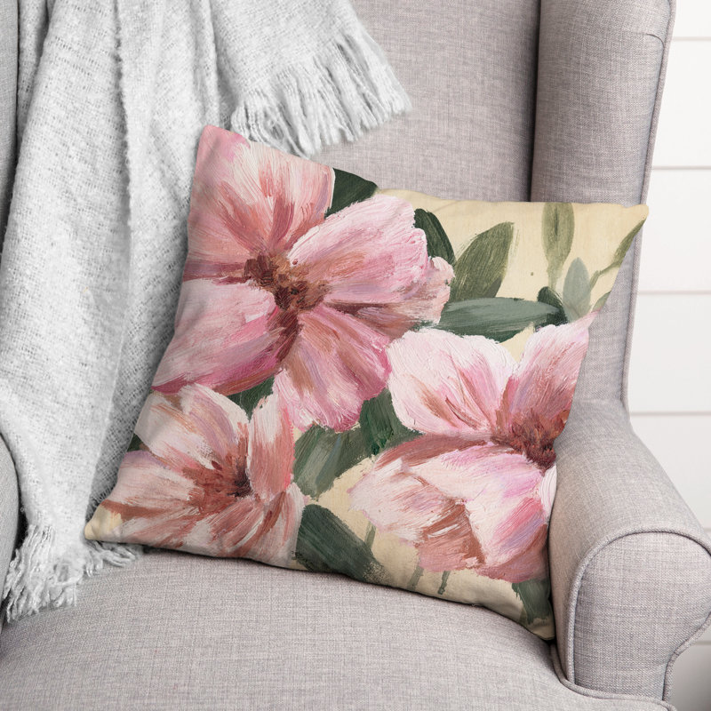 Floral Reversible Throw Pillow, 20" x 20"