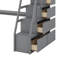 Lit mezzanine simple avec tiroirs, tablettes et bureau-319068549