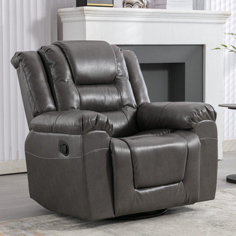 360° Swivel And Rocking Home Theater Recliner With Wide Armrests For Ultimate Comfort And Relaxation, Gray