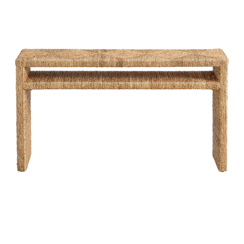 Claybrook Natural Rectangular Sofa Console Table With Storage