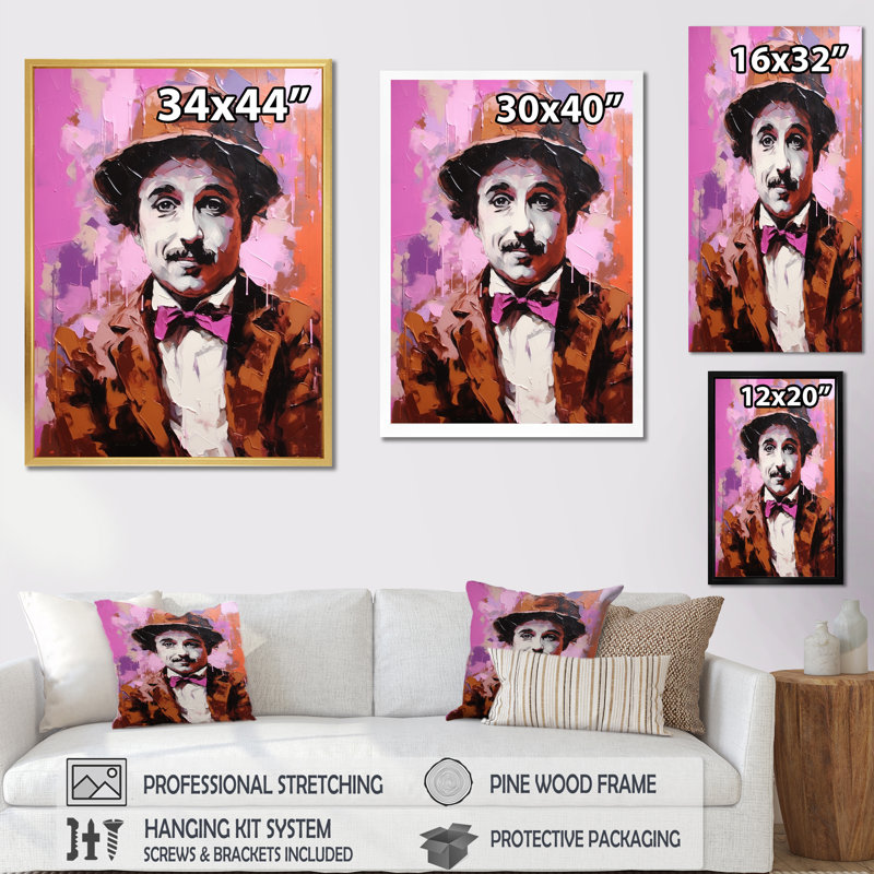 Chocolat Chaplin I - célébrités, impressions sur toile_105724, H 44 po x l 34 po x P 1,5 po, Toile tendue