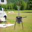 Poêle à bois avec grille pour le camping-118109635
