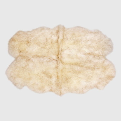 Heitz Yellow Cream Sheepskin Rug