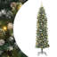 Artificial Slim Christmas Tree with 300 LEDs Green-408597779