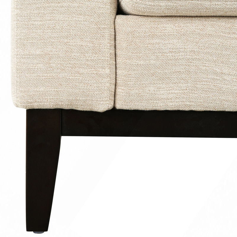 Canapé 3 places avec pieds en bois Mirod Comfy, moderne pour le salon et le bureau