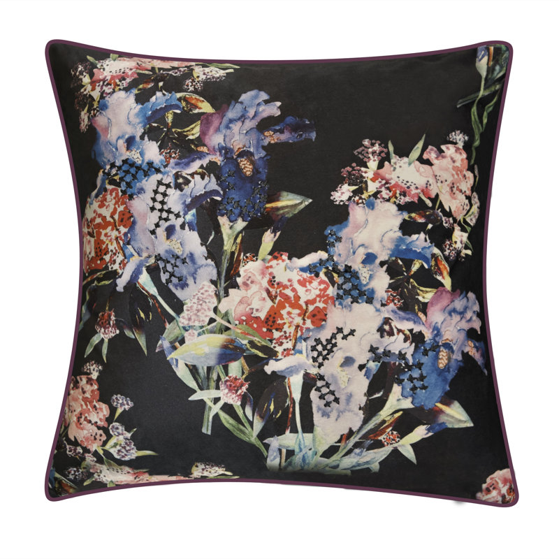 Coussin décoratif Iris, Anthracite