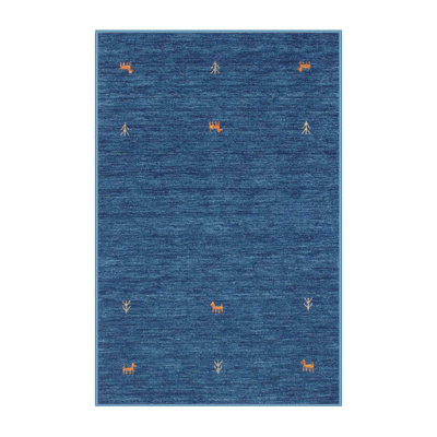 Tapis bleu Delaine