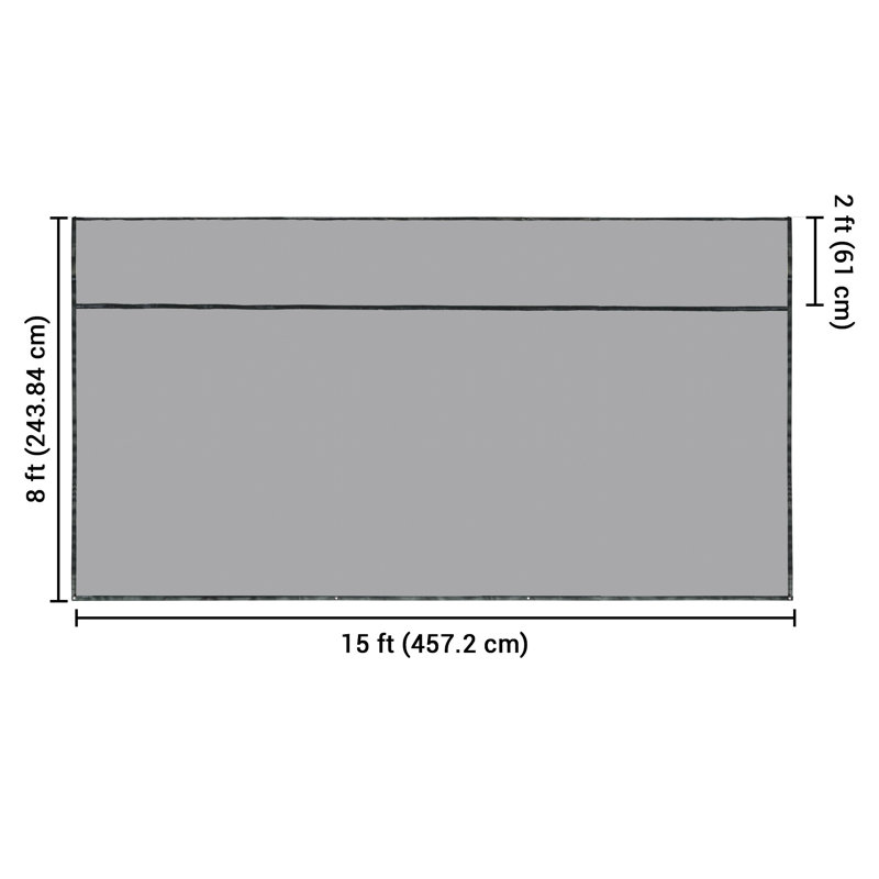 Auvent latéral pour véhicule récréatif en noir, H 96 po x l 180 po