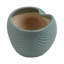 17" Seaside Blue Ceramic Shell Planter
