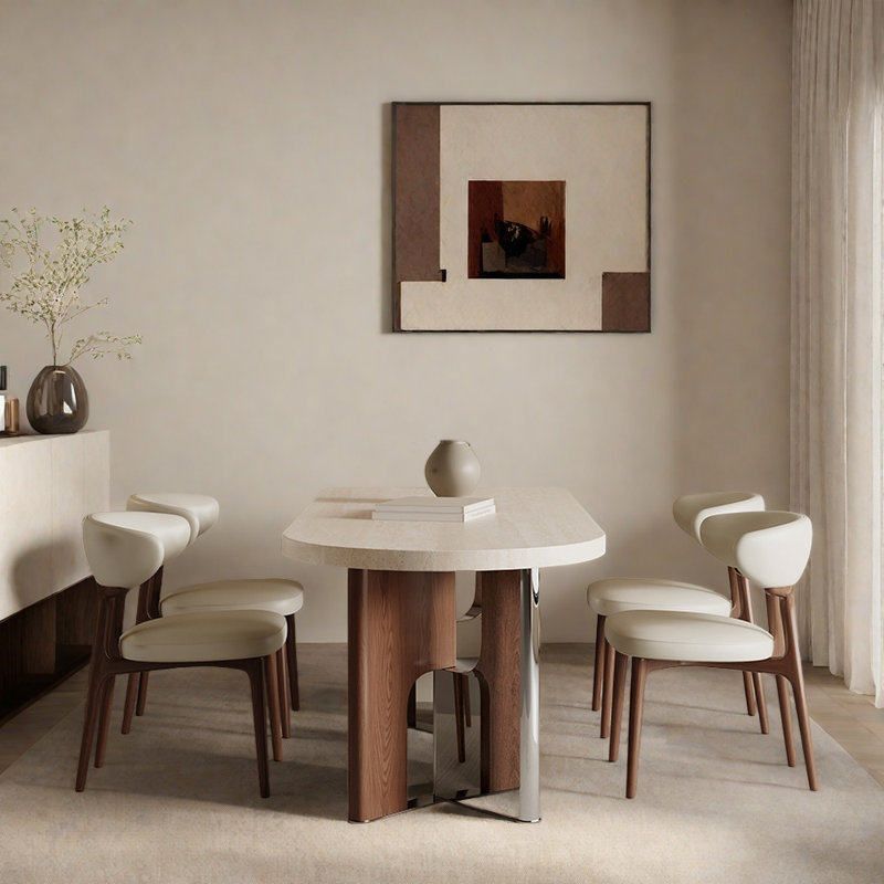 Jalbert, H 29,52 po x L 78,74 po x l 35,43 po, 5 Pieces: Table, 4 Chairs