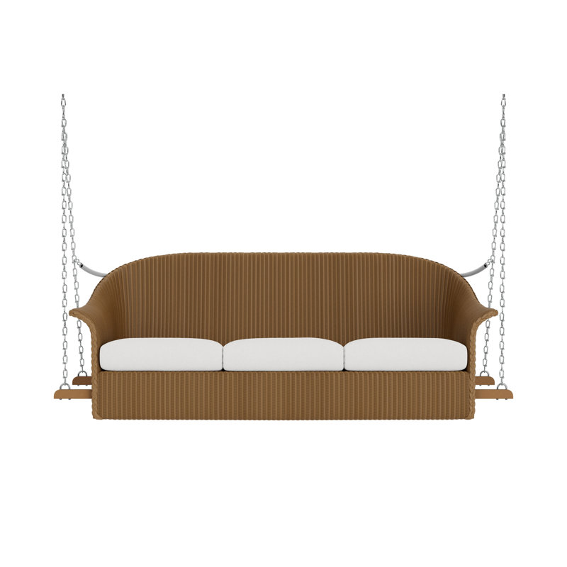 Universal Loom Accessories Outdoor 3 - Seat Patio Sofa, White, Decorline Natural