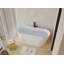 Baignoire autoportante 59 po en acrylique, baignoire autoportante, acrylique blanc brillant, bonde chromée Toe-Tap, certification Cupc-122021508