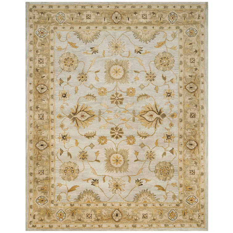 Antiquity Hand-Tufted Light Blue / Sage Area Rug