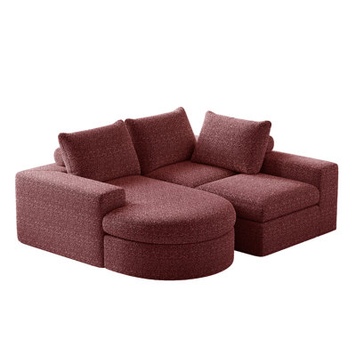 Canapé modulaire en chenille 2 pièces