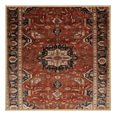 Tapis brun lavable à la machine