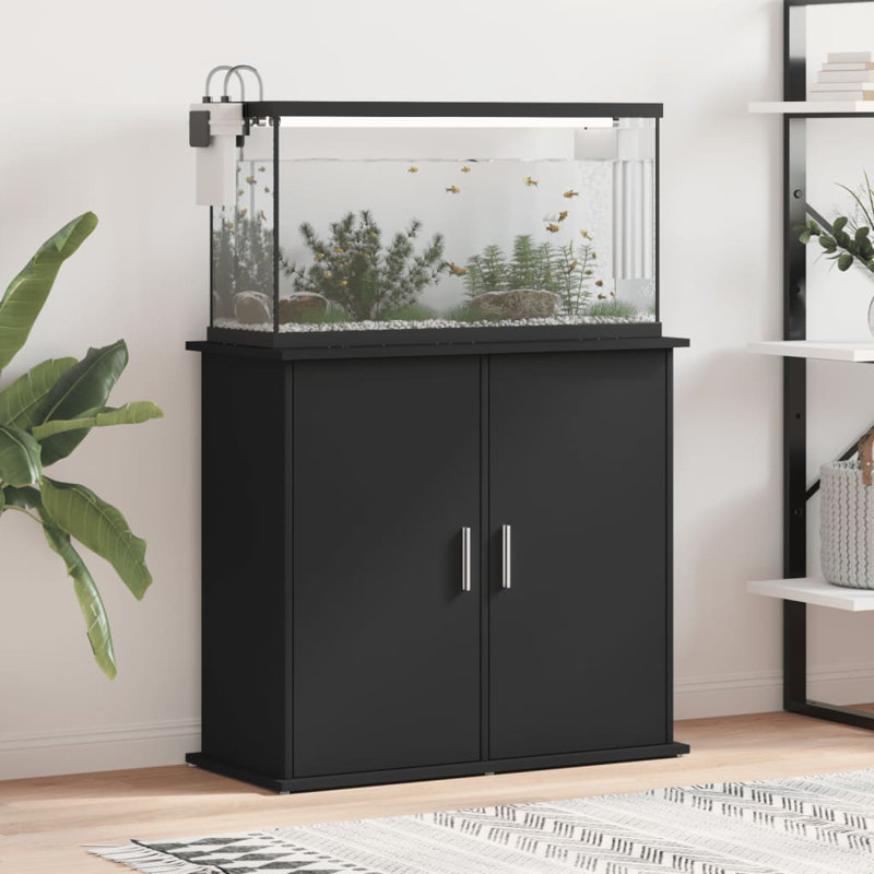 Support pour aquarium vidaXL, Noir, 31,89 po x 14,17 po x 28,74 po