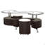 Marley Cappuccino 3-piece Coffee Table and Stools Set