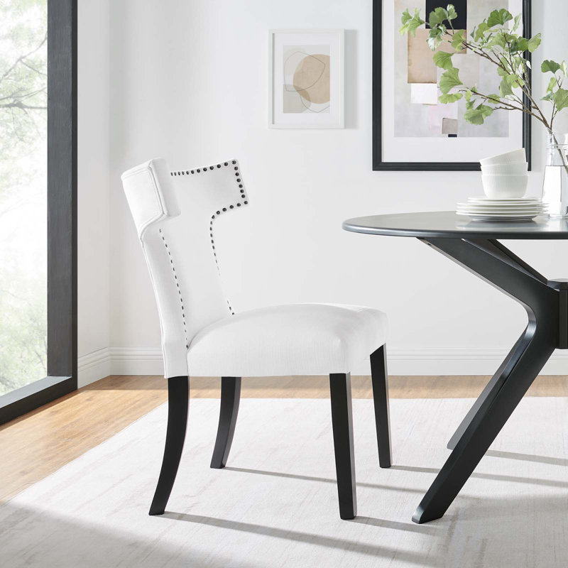 Modway Curve Fabric Dining Chair, White