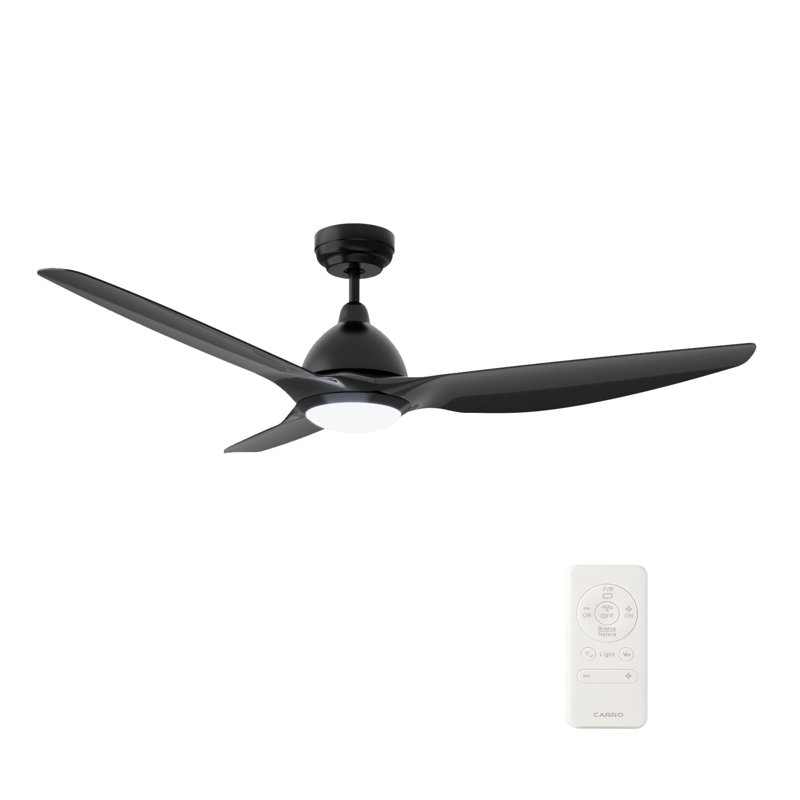 Ventilateur de plafond intelligent de 52 pouces avec télécommande Cranston, ensemble d'éclairage inclus, fonctionne avec l'assistant Google, Amazon Alexa et les raccourcis Siri.