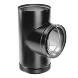 DuraVent DVL Steel Double Wall Tee with Cleanout Cap, 7 Inch Diameter
